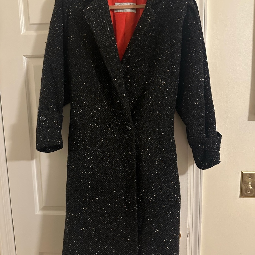 Vintage Wool 100% pure virgin wool trench coat